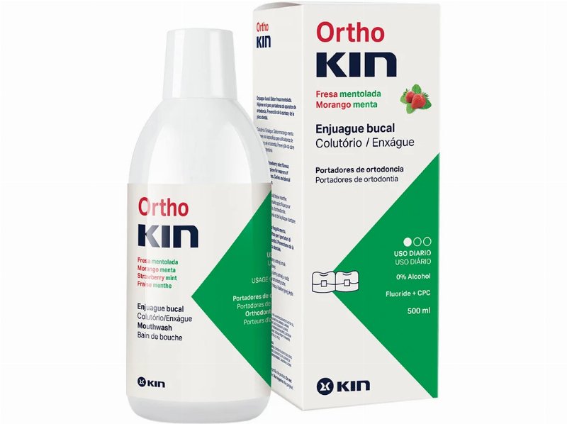 Colutório Kin Ortho Morango E Menta 500 ml