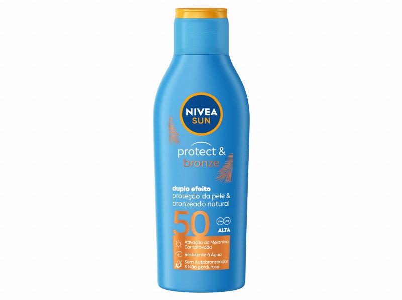 Protetor Solar Bronzeado Natural Loção Fp50 Protect & Bronze Nivea Sun 200 ml