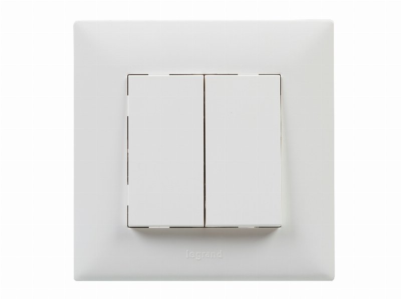 Interruptor Duplo Legrand Branco Niloe Step