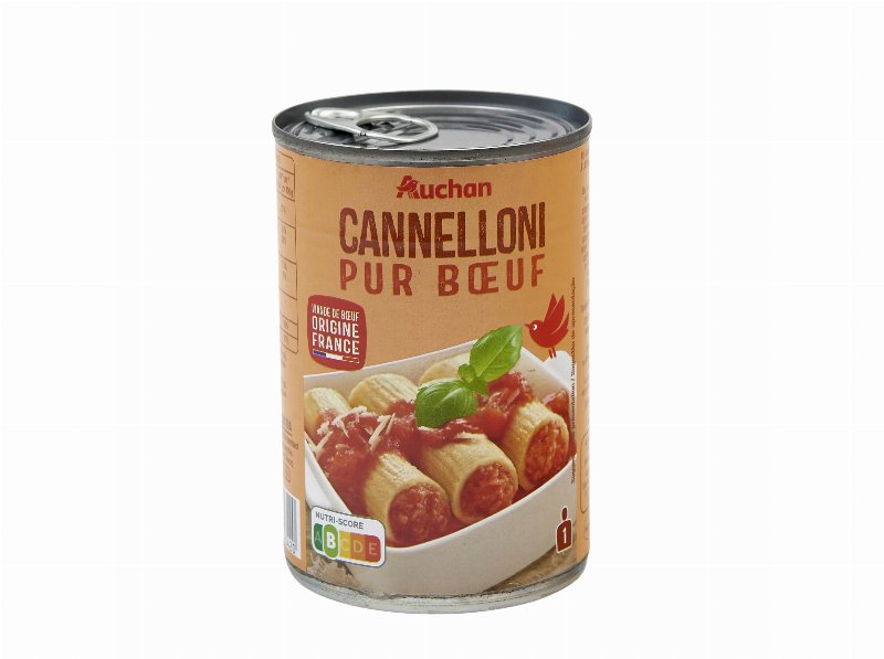 Canelones Auchan Com Carne E Molho Tomate 400 g