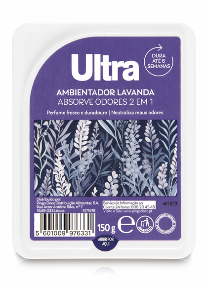 Ambientador Absorve Odores 2 Em 1 Lavanda Ultra 0.15Kg