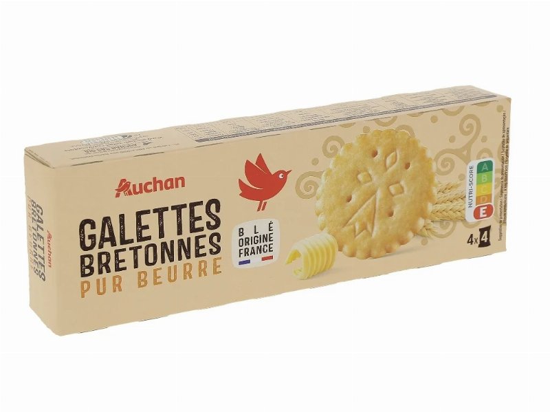 Bolacha Auchan De Manteiga Galettes Bretonnes 16Un 125 g