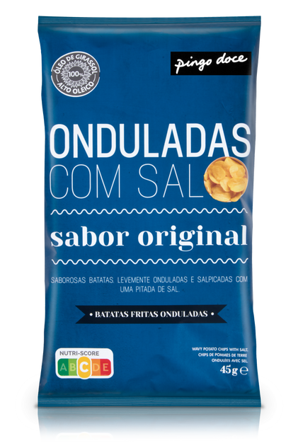 Batatas Fritas Onduladas Original Pingo Doce 0.2Kg