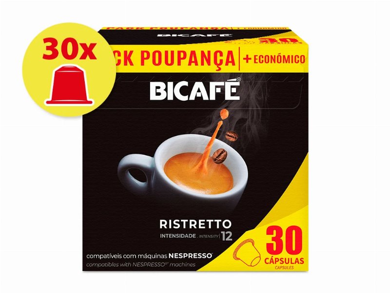 Cápsulas Bicafé Café Compatível Nespresso Pack Ristretto 30Un