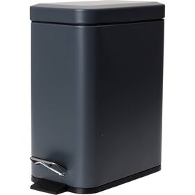 Balde Wc 5 l Retangular Cinza Escuro Kasa