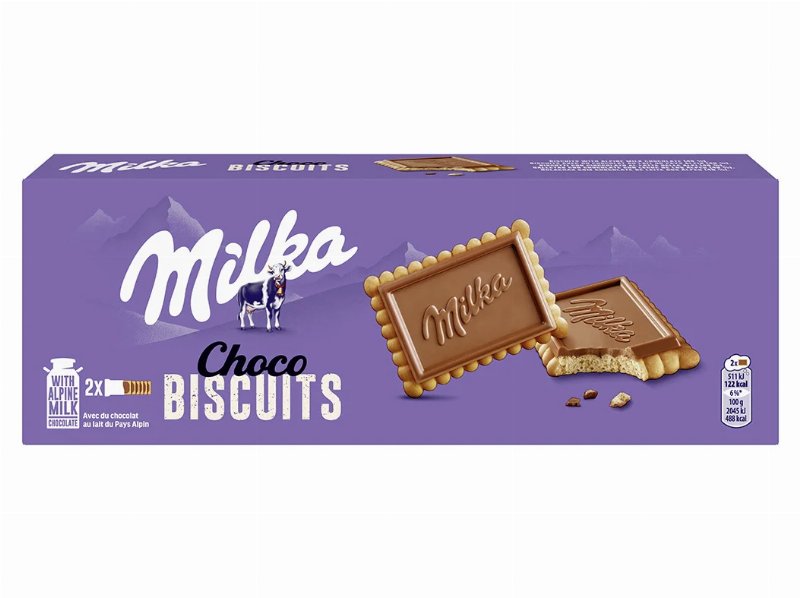 Bolacha Milka Coberta Biscuit Chocolate Leite 150 g
