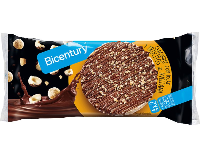 Tortitas Bicentury Arroz Chocolate Leite Avelã 141.6 g