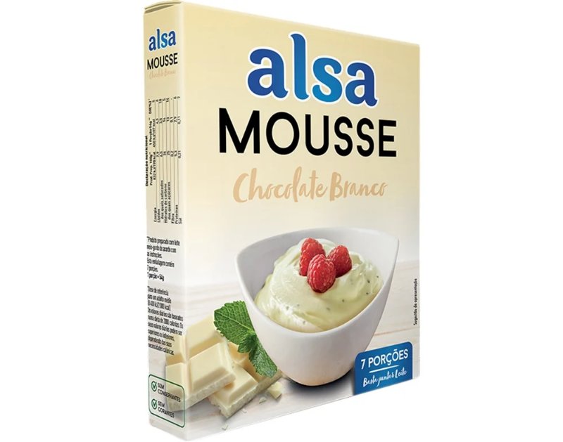 Mousse Alsa Chocolate Branco 133 g