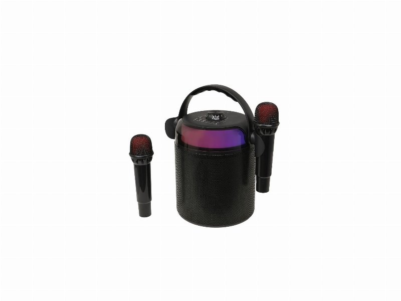 Coluna Karaoke Qilive Q1894 Led Rgb 15W Com 2 Microfones