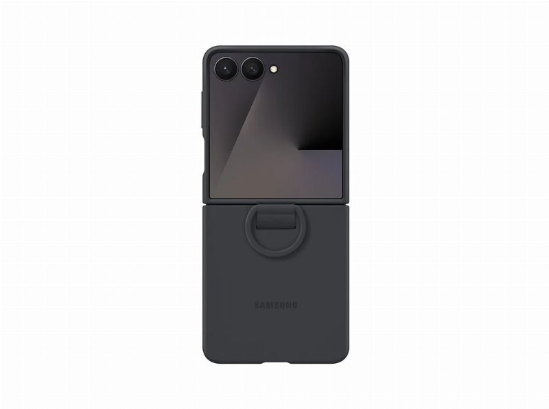Capa Samsung Silicone Com Anel Flip 7 Preta