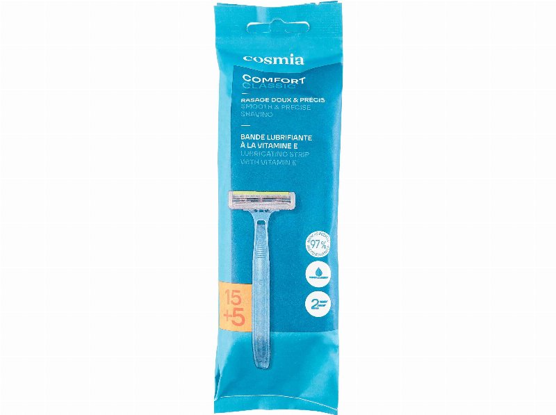 Máquina Barbear Cosmia Descartável Classic 2Lâminas 20Un