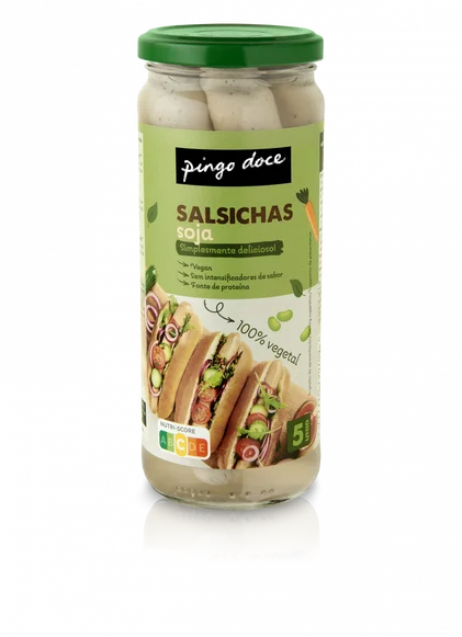 Salsichas Vegan Frasco Pingo Doce 0.41Kg