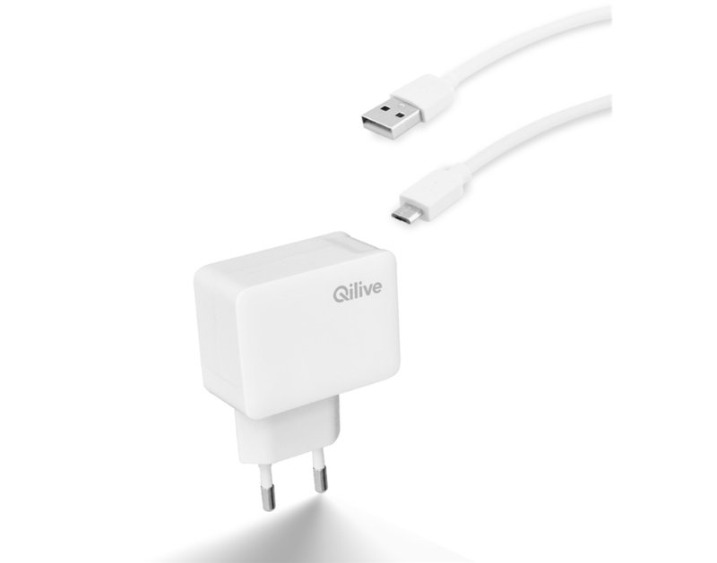 Carregador Microusb Qilive 885746 2A Com Cabo Branco