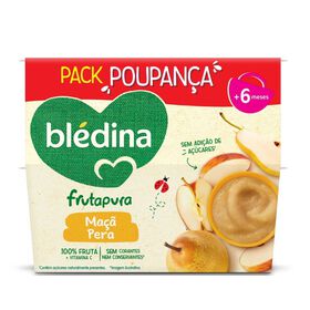 Pack Puré De Fruta Maçã E Pera +6M Blédina 8 X 95 gr