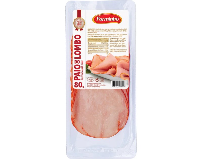 Paio Do Lombo Porminho Fatiado Preço Amigo 80 g