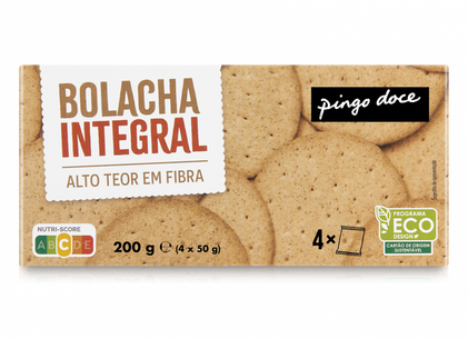 Bolachas Integrais Pack 4 Pingo Doce 0.2Kg