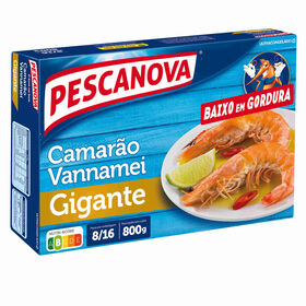 Camarão Vannamei Gigante 8/16 Ultracongelado Pescanova 800 gr