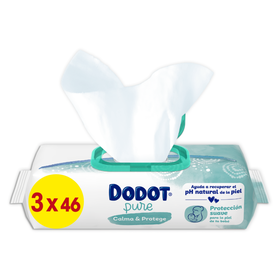 Toalhitas Bebé Pure Calma E Protege Aloe Vera Dodot 138 Un (3 X 46 Un)