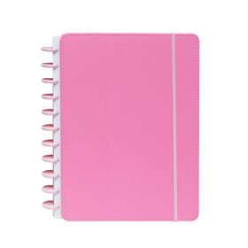 Caderno Smart Com Elástico Espiral A4 Pautado Rosa Talia