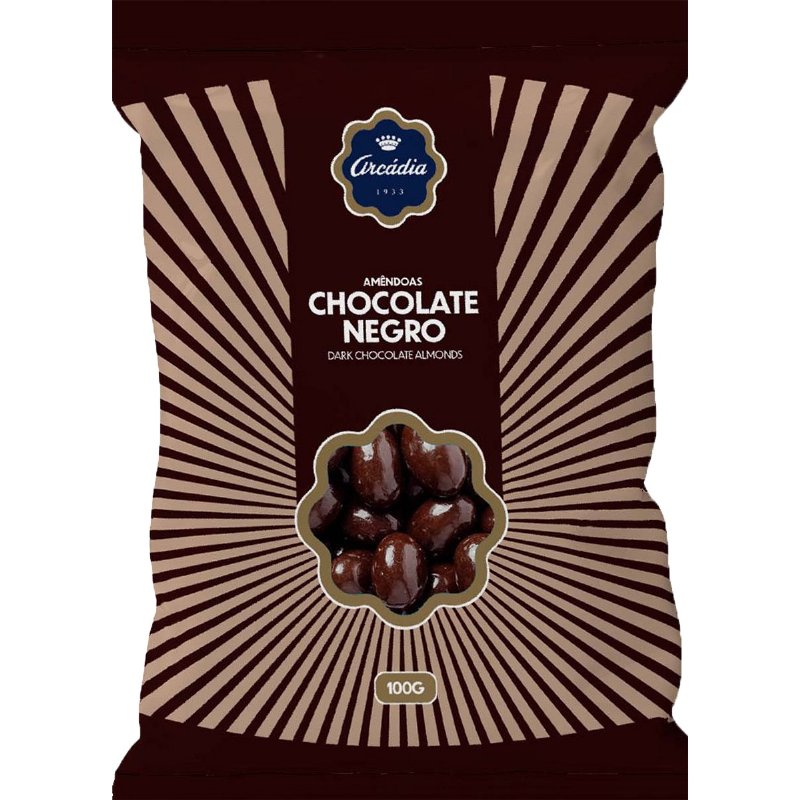 Amêndoas Cobertas De Chocolate Negro 100 g