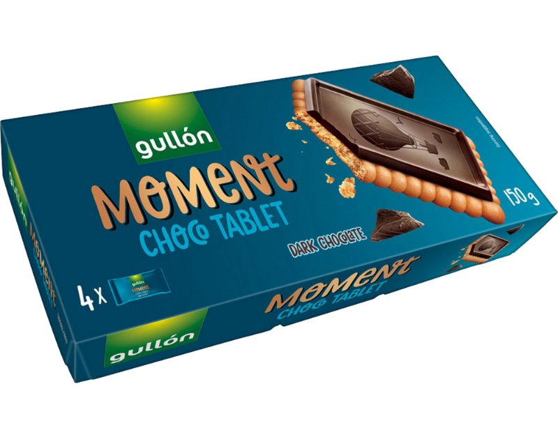 Bolacha Gullon Moment Chocolate Tablet Negro 150 g
