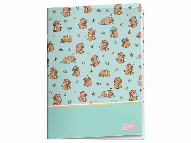 Caderno A4 Mitos Capivara Capa Pp Pautado 48 Folhas 80 g Agrafado