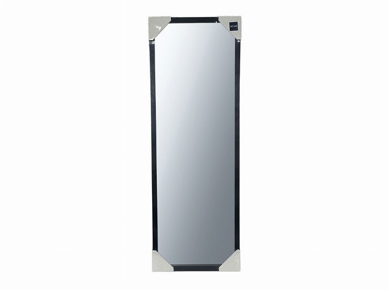 Espelho De Parede Actuel Preto Mdf 32.6X92.6Cm