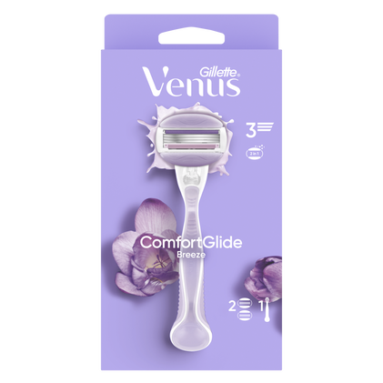Máquina Depilatória Venus Comfortglide Breeze Com 2 Recargas Venus 1Un