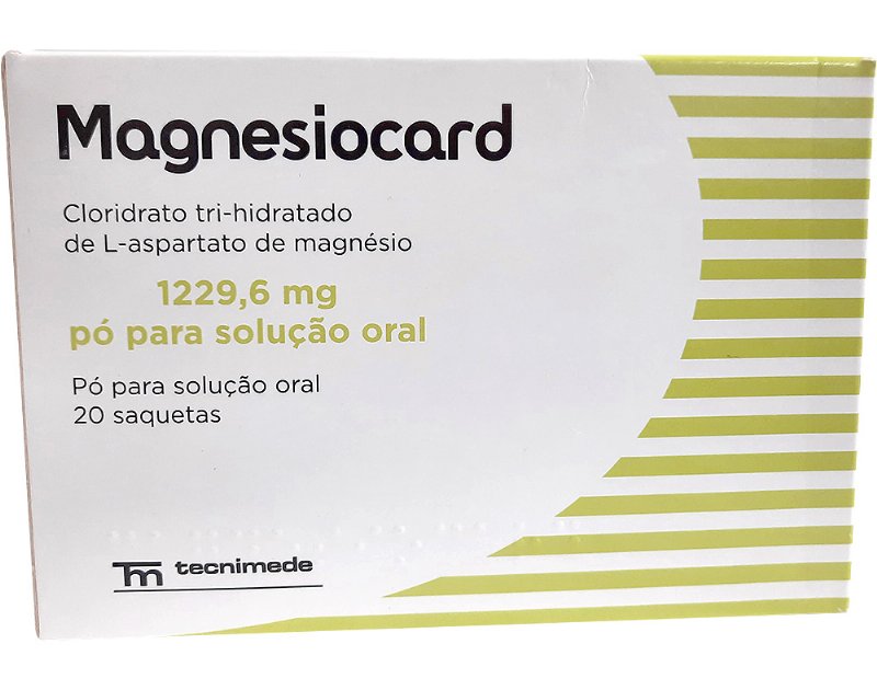 Pó Magnesiocard 1229 Solução Oral 6 Mg Saquetas 20Un