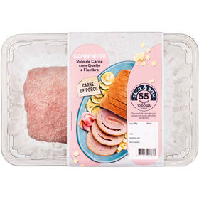 Rolo De Carne De Porco Com Queijo E Fiambre Continente 1,1 kg (Aprox.)