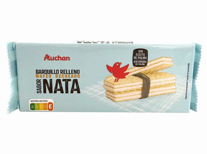 Bolacha Auchan Waffer Recheio Nata 200 g