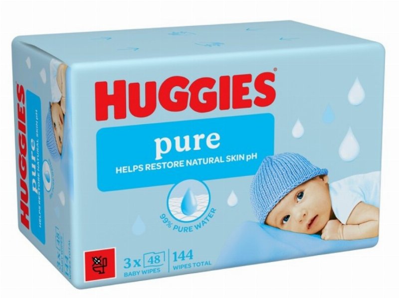 Toalhitas Huggies Pure (3X48) 144Un