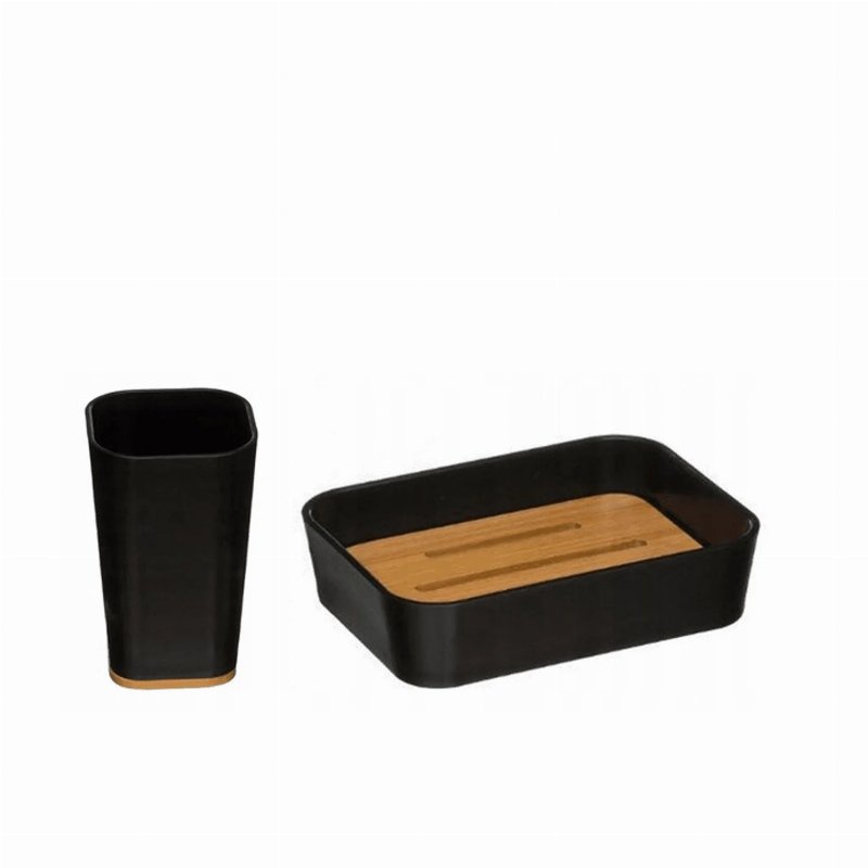 Hkh Conjunto 2 Acessórios Wc Preto