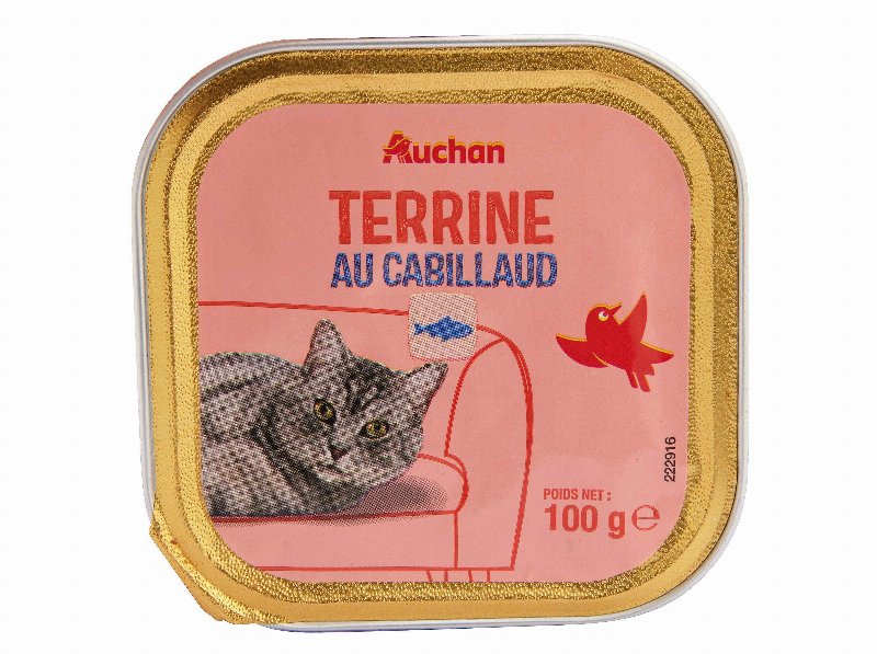 Comida Húmida Para Gato Auchan Terrina Bacalhau 100 g