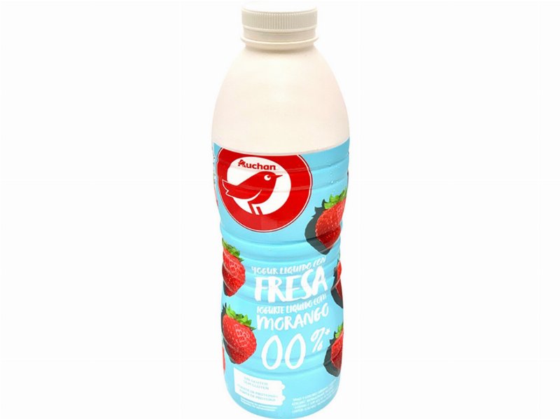 Iogurte Auchan Líquido Magro Morango 1 kg