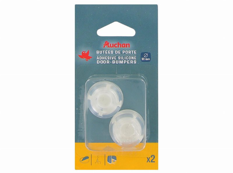 Batente Adesivo Auchan Em Silicone 30Mm 2 Peças