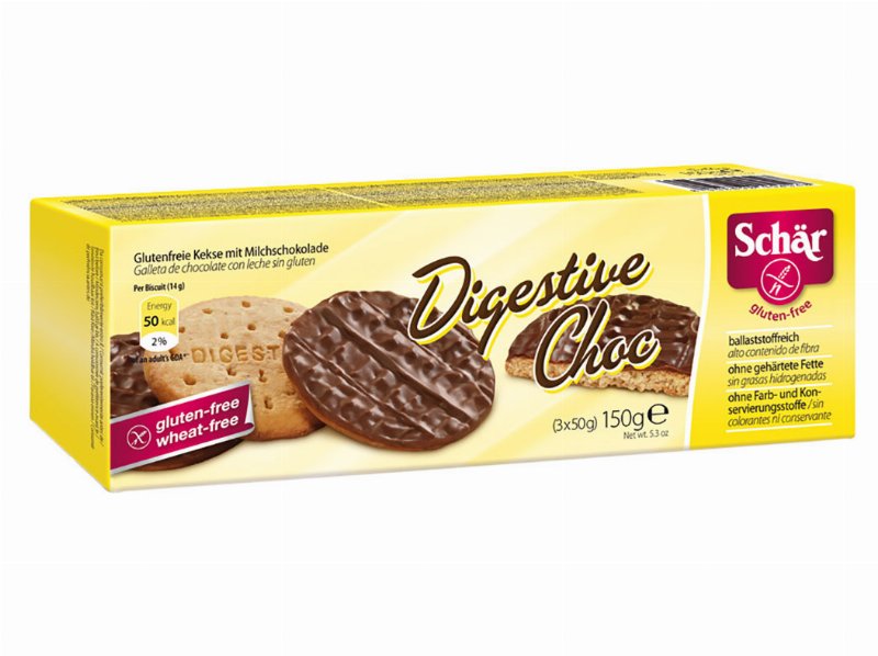 Bolacha Schar Digestive Chocolate Sem Glúten 150 g