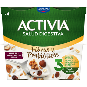 Iogurte Bifidus Fibra Frutos Secos Activia Danone 460 gr (4 Un)