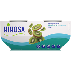 Iogurte Magro Probiótico Kiwi Sem Lactose Mimosa 460 gr (4 Un)