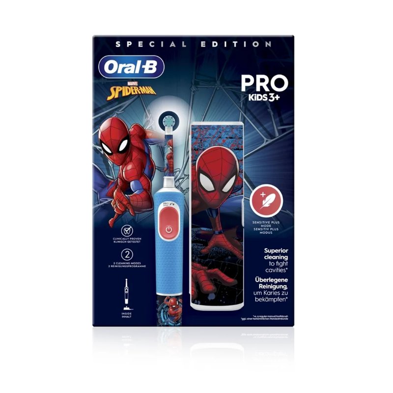 Oral-B Escova Elétrica Vitality Pro Kids 3+ Spider Man