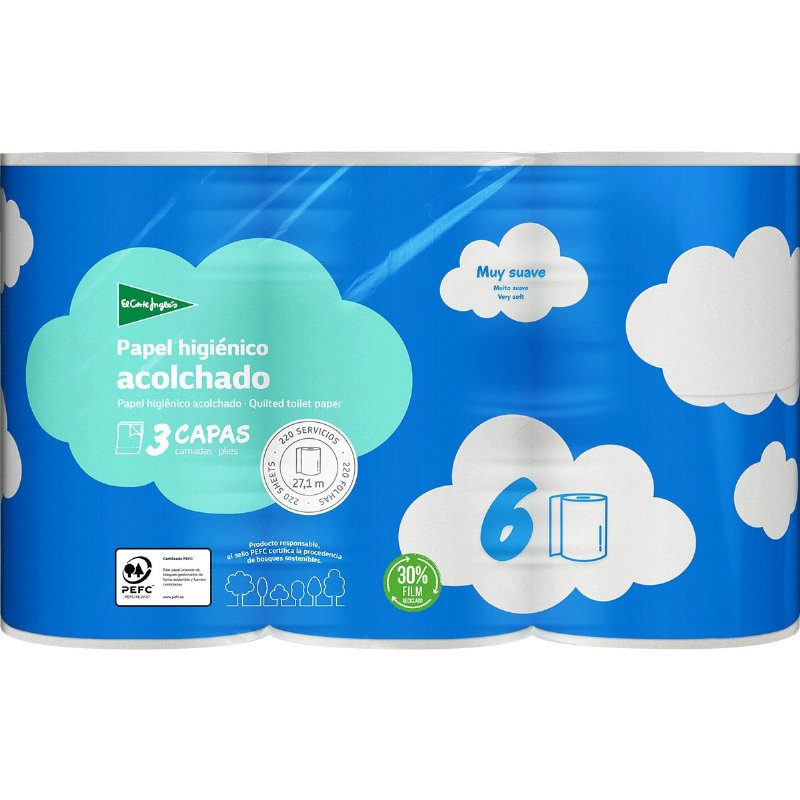 Papel Higiénico Alcochado 6 unidades