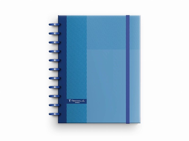 Caderno A4 Ecosmart Ambar Pautado Azul Oceano 100 Folhas Capa Pp