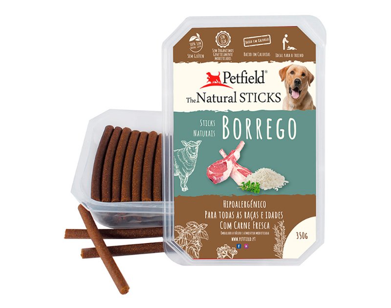 Snack Natural Para Cão Petfield Com Borrego 350 g