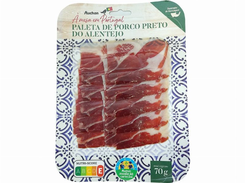 Paleta De Porco Preto Auchan À Mesa Em Portugal Cultivamos O Bom Alentejo 18 Meses Cura 70 g
