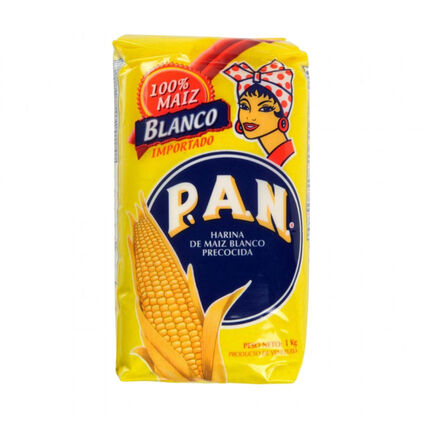 Farinha De Milho Branco Pré-Cozida Harina Pan 1Kg