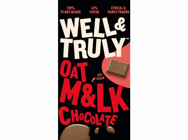 Chocolate Vegan Well&Truly Leite De Aveia 90 g