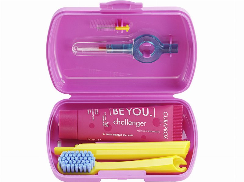 Kit Viagem Curaprox [Be You]-Rosa Claro 1 Un