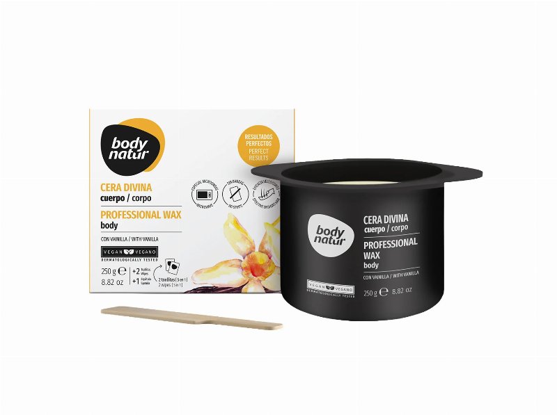Cera Profissional Corpo Body Natur 250 g + 2 Toalhitas
