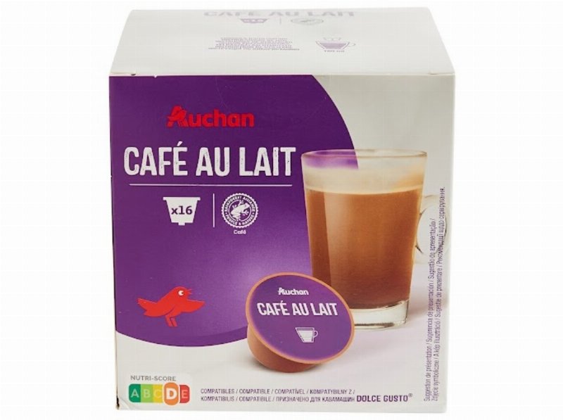 Cápsulas Café Dg Auchan C/ Leite 16 Un