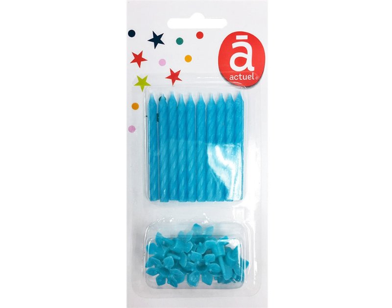 Velas De Aniversário Actuel Azul Pack 10 Unidades